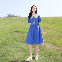 Junior high school girls dress summer academic style 12-15 years old big child 16 students loose casual high school skirt