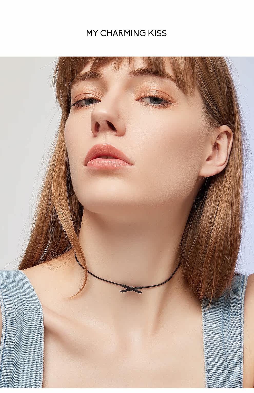 少女心choker蝴蝶结学生项链锁骨链