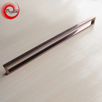 Square tube stainless steel etched Xiangyun glass door rose gold big handle hotel engineering handle modern factory direct sales