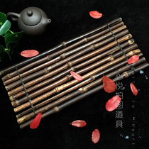 Tea Cup Mat Retro Props Photo Background Board Natural Bamboo Platoon Jewels Tea Tea Tea Tea Set Photo Shoot Swing