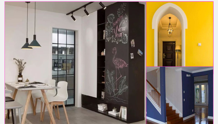 彩色黑板漆水性强磁性磁力漆墙面涂鸦专用油漆室内儿童房墨绿黑白_5折