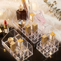 Large transparent acrylic cosmetics storage box desktop cosmetic box dressing table lipstick rack finishing box jewelry box