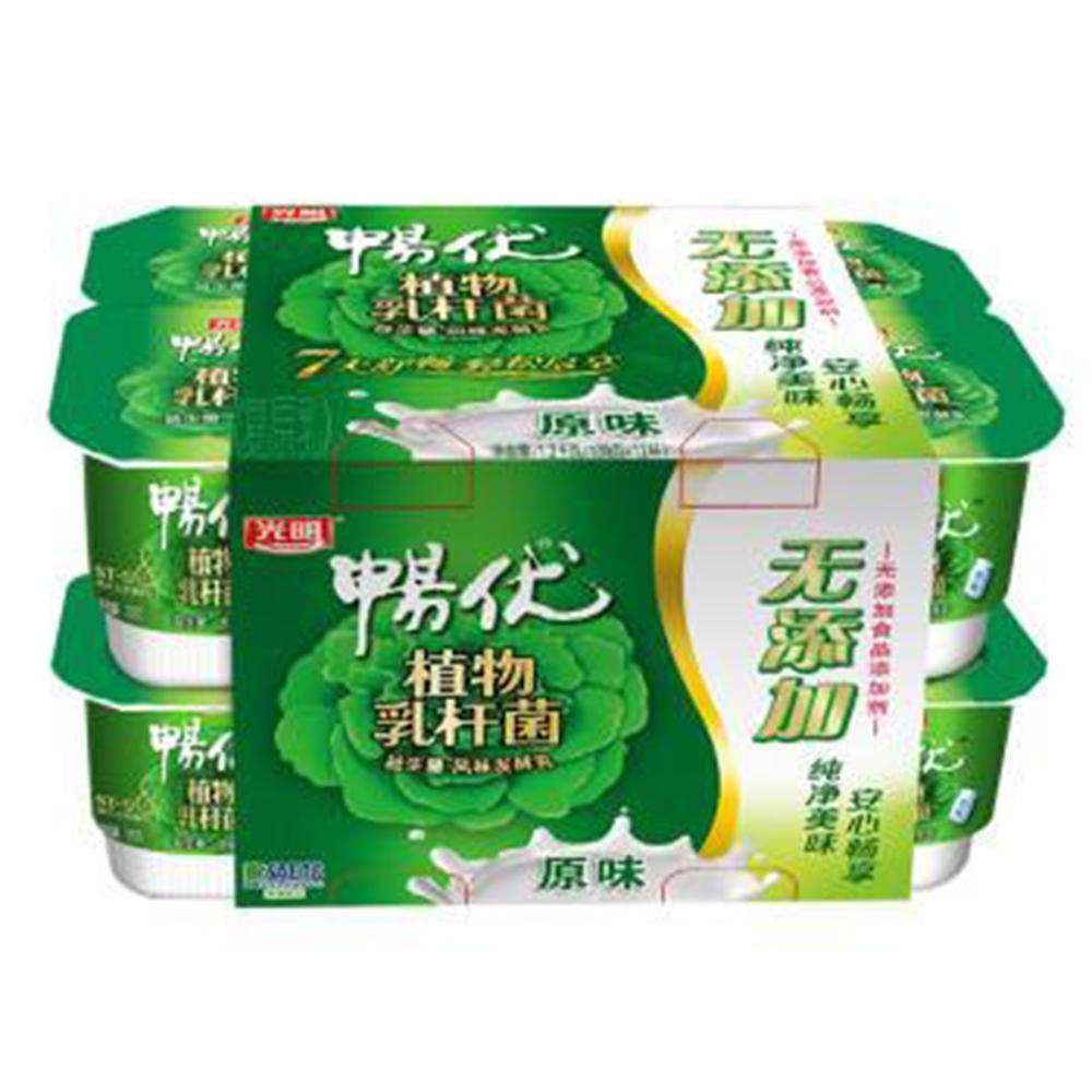 24杯【光明_畅优植物乳杆菌风味发酵乳原味100g】益生