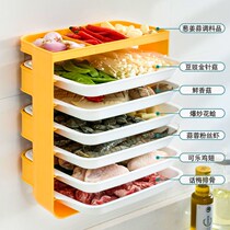 Wall-mounted dish kitchen side dish artifact dish dish dish sub-plate overlay cooking dish rack storage shelf