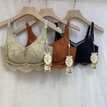 Ancient Princess New Bra Sexy Eyelash Lace No Steel Ring Upper Toproof Drooping Aloe Vera Care Thin Cup Adjusted Underwear