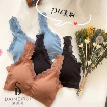 Dime Renew beautiful back without steel ring bra hood Sexy lace border walk light gather without mark and wrap chest damp