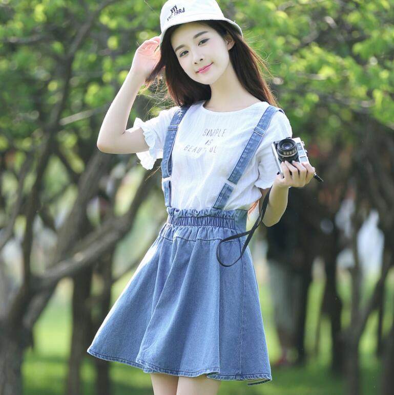 牛仔背带裙,经典可爱出行好单品