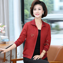 Middle Aged Lady Moms Spring Dress 2021 New Loose Slim Fit Chic Blouse Mid Aged Woman Short Jacket Jacket Blouse