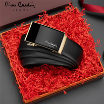 Pierre Cardin mens belt mens leather automatic buckle business brand belt pure cowhide belt