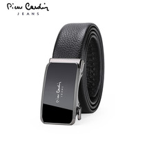 Pilkardan mens leather strap genuine leather automatic buckle young man business 100 lap belt male style bull leather trendy pants strap