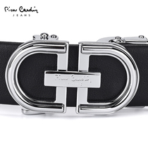 Pierre Cardin Belt Mens Leather Automatic Buckle New Business Casual Fashion French Top Layer Cowhide Pants Belt Versatile
