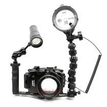 Economical and applicable underwater photography accessories set promotional diving single bracket grip with 8 inch Snake Arm