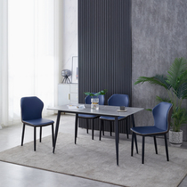 Light luxury rock plate dining table Modern minimalist Nordic Italian minimalist household small apartment dining table and chair combination Restaurant dining table