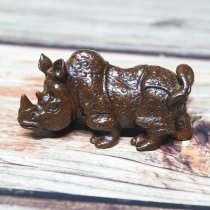 Su-worked solid copper rhinoceros Hospitality Tea Pamper Tea Playable Day Style Copper Worm Town Paper Pen Shelving Factory Price