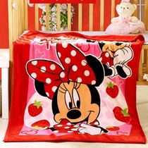 Baby coral velvet blanket childrens wool blanket thickened warm kindergarten quilt autumn and winter double net red