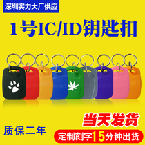 F08 IC card 1 No 6 IC keychain attendance card ID IC composite chip dual frequency access control elevator induction card