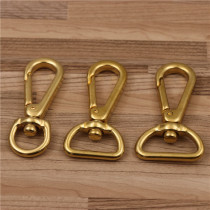 brass hook buckle pure copper handmade leather bag with DIY dog buckle horse with bag five gold accessories copper hook lobster buckle