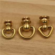 pure brass band ring rotation monks head pure copper triangle monk head pacifier nail hand-sewn leather hardware bag accessories