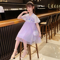 Girls dress summer foreign atmosphere 2022 new childrens clothes little girl summer dress in the big boy mesh princess skirt