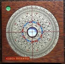 Set Fu Hall Full Copperplate 8 Inch Red Wood RMBthree Trio Combined Professional Solid Wood Compass Rovia