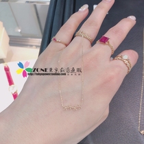 Japan direct mail Nojess18 autumn Paris Tower wind hollow diamond row star 10k gold necklace