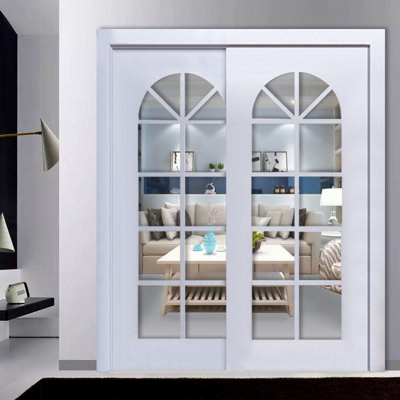 简约地中海欧式北欧厨房吊趟门厕所门移门滑门实木推拉门厂家定制