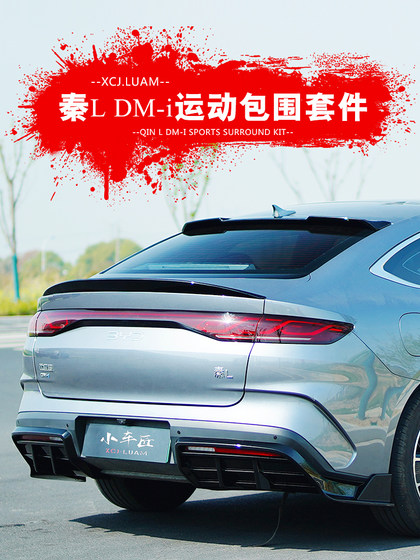 BYD QIN LDMI에 적합한 작은 서라운드 DC 스포츠 검은 전사 키트 전면 및 후면 립 리어 윙 모양 용품 BYD QIN LDMI에 적합한 작은 서라운드 DC 스포츠 검은 전사 키트 전면 및 후면 립 리어 윙 모양 용품
