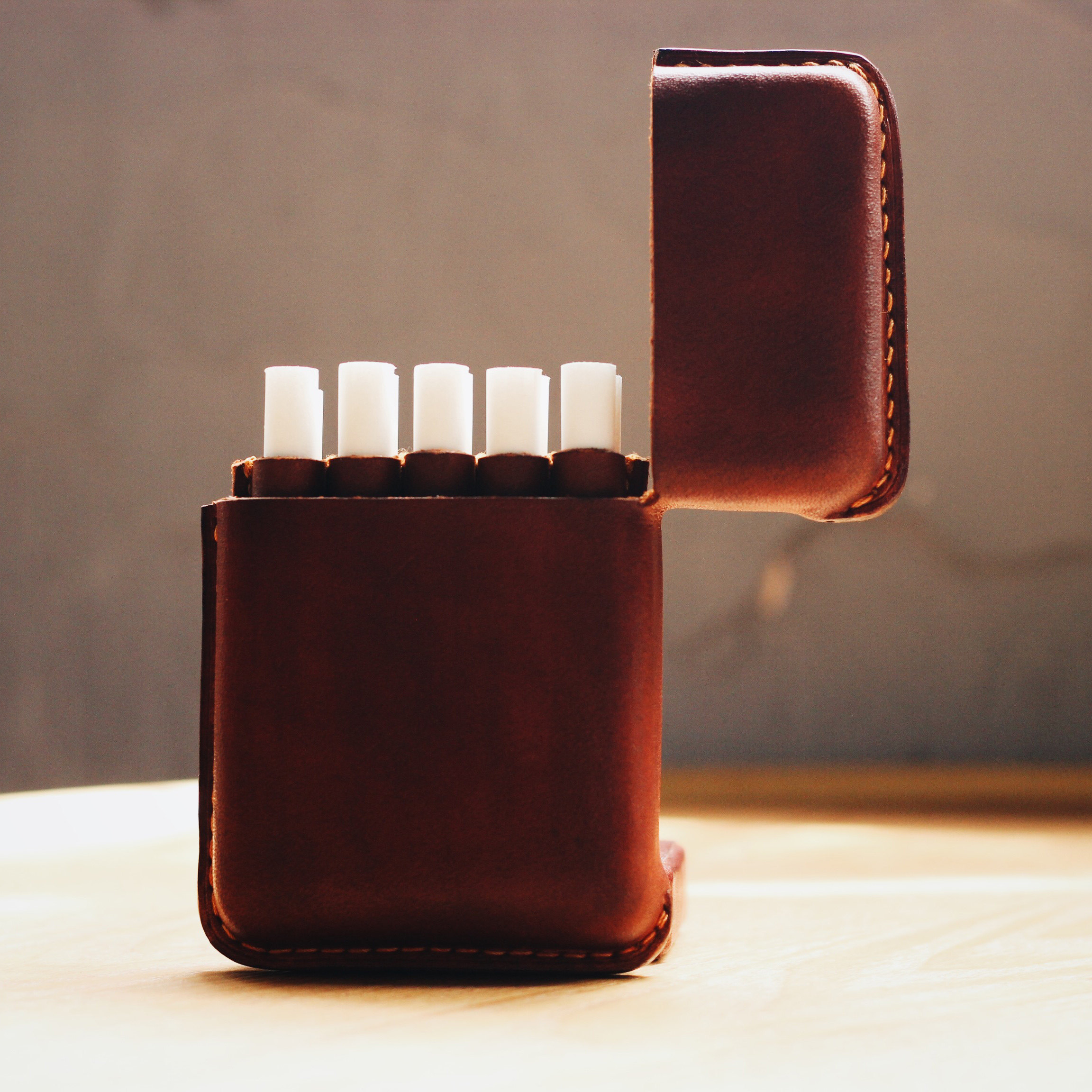 一皮one leather 真皮手工烟盒创意礼品个性香菸盒软便携10支装_7折