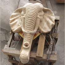 Sandstone Relief Villa Courtyard Running Water Wall Hanging Garden Forest Landscape GRP Sculpture Fountain Elephant Water Spray Pendulum