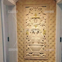 Custom-made sandstone relief sandstone background villa exterior wall European-style carved relief wall entrance hollow translucent screen