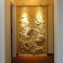 Artificial sandstone relief entrance mural community exterior wall decoration board outdoor theme cultural wall relief Birds and phoenix