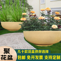 Flower pot European style flower bowl outdoor garden landscape villa bonsai flower green plant cement large outdoor flower bed