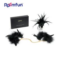 Roomfun fun supplies men tease feather flirtation beads to sweep tied handcuffs around womens life props