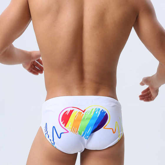 UXH men's fashion rainbow element triangle sexy swimming trunks simple sexy Bikini swimwear beach close
UXH men's fashion rainbow element triangle sexy swimming trunks simple sexy Bikini swimwear beach close