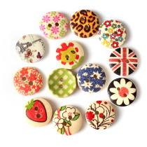 Children Button Baby Baby Clothes Shirt Sweater Button Round Wooden Joker Handmade DIY Color Button