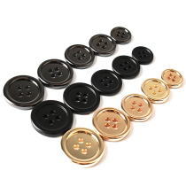 High-grade metal round four-eye button knit sweater suit suit button windbreaker coat coat shirt dress button