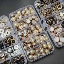 High-grade shirt cardigan button chiffon shirt plum flower round buckle collar long sleeve pearl Joker Womens Small button