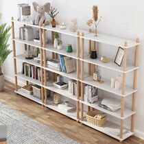 Nordic Solid Wood Feet Multilayer Storage Bookshelf Shelve Room Floor Swing Piece Rack Bedroom Corner Gap Narrow Cabinet White