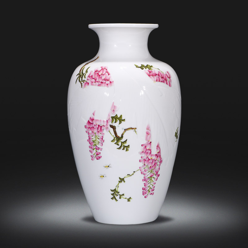 Jingdezhen ceramics by hand draw pastel thin foetus vase furnishing articles home sitting room TV ark adornment ornament