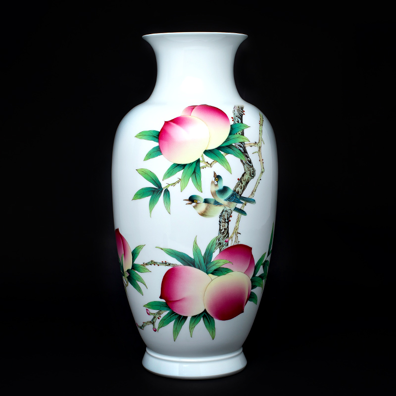 The Master of jingdezhen ceramics thin foetus enamel vase hand - made the sitting room porch decoration of Chinese style household business gifts
