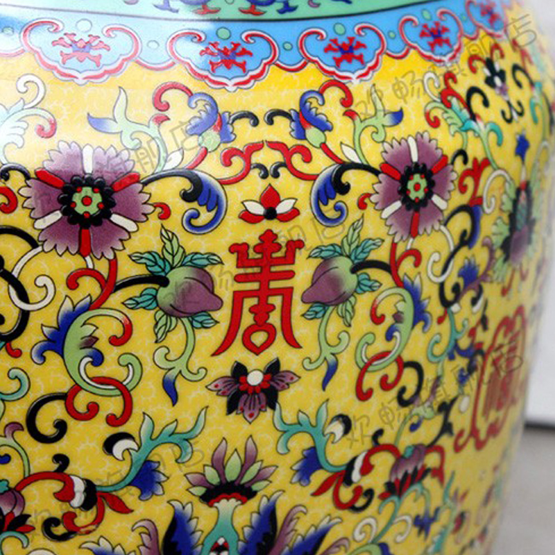 Jingdezhen ceramics high ear vase furnishing articles antique Chinese sitting room porch decoration large d167 landing