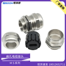304 stainless steel flat hole Gelan explosion-proof flat cable fixing head packing letter waterproof and dustproof threaded sealing joint