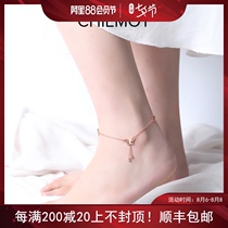 Butterfly anklet womens summer 2021 new trendy sterling silver exotic high-end sensibility net red birthday gift for girlfriend