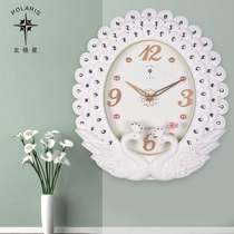 Polaris watch wall clock Living room bedroom modern simple Peacock fashion creative quartz clock European silent clock