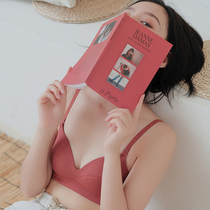 Close-fitting diary Light retro full cup comfortable wrapped modal cotton thin rimless bra micro-gathered underwear