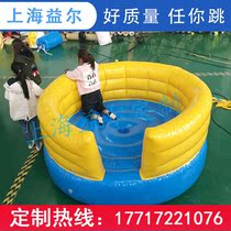 Parent-child Restaurant Pleasure Facilities Inflatable Black And White Small Trampoline Indoor Children Inflatable Jumping Bed Grain Burqa Confortable