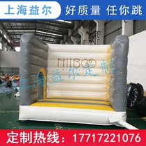 Inflatable parent-child restaurant Trampoline Childrens black and white small trampoline liliput bouncy castle Piano jump bed indoor