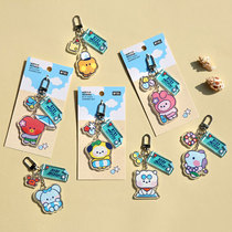 BT21 bulletproof juvenile group minini paparazzi key buttoned bag pendant cute car buckle hanging chain card bag hanging ornament