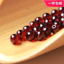 Dingxi 7A natural wine red garnet loose beads Crystal diy beaded bracelet semi-finished jewelry accessories