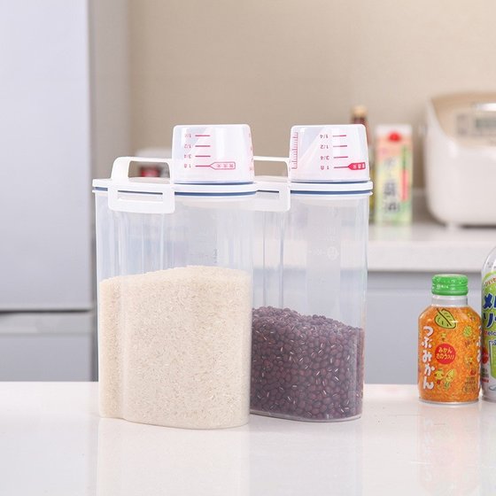일일 단일 플라스틱 곡물 및 곡물 저장 상자 씰 다기능 시리얼 병 쌀 버킷 2kg 일일 단일 플라스틱 곡물 및 곡물 저장 상자 씰 다기능 시리얼 병 쌀 버킷 2kg